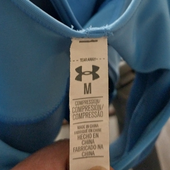 UNDER ARMOUR MID CROSSBACK BLUE BRA WOMEN'S SIZE M - Picture 4 of 4